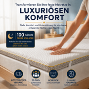 Brightr Aurora Deluxe Visco-Schaum Topper, 8 cm, H3/H4, mit doppelt so viel druckentlastendem Memoryschaum