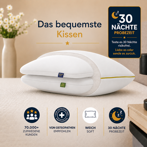 Brightr® Nox Vegane Daunenalternative Kopfkissen