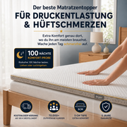 Brightr Aurora Visco-Schaum Matratzen Topper (H2/H3), 5 cm für optimale Druckentlastung bei Hüftschmerzen