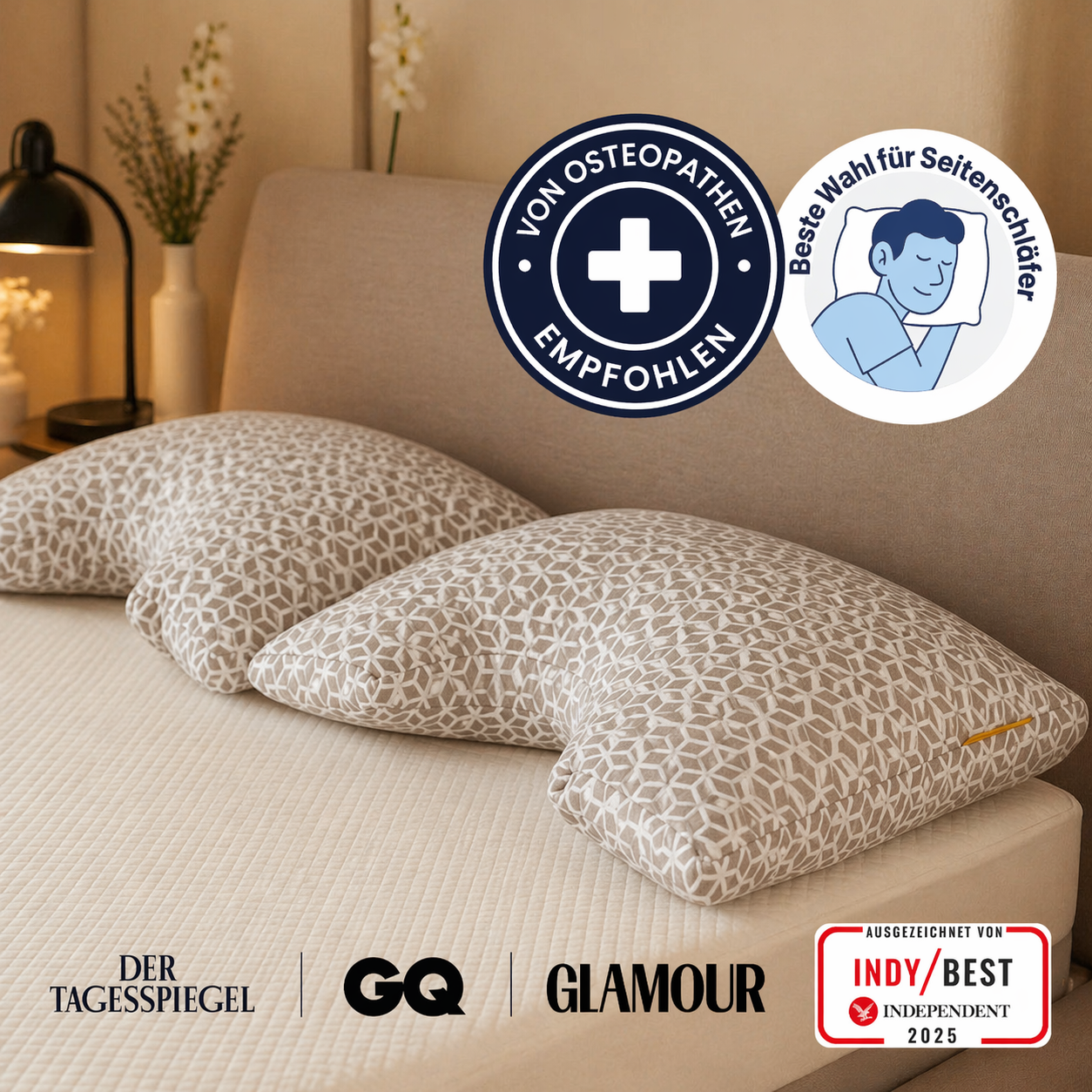 Brightr® MoonHug Adjustable Memory Foam pillow